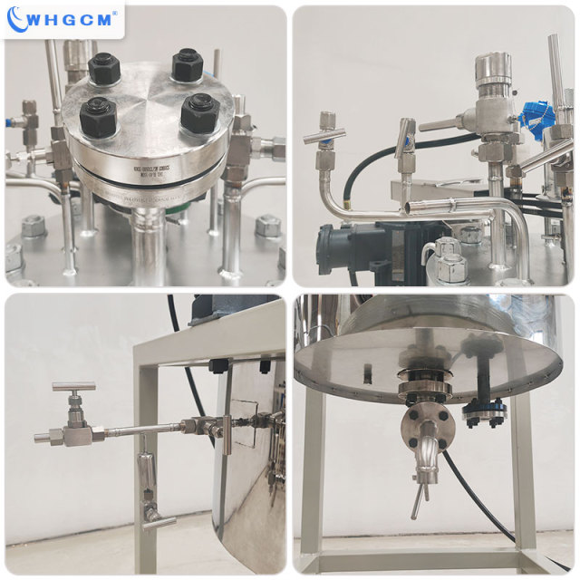 ASME CE 50L Stainless Steel Steam Jacket Heating High Pressure Hydrogenation Reactor with Explosion-proof Motor
