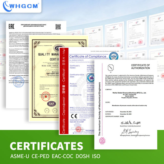 Factory Direct 10m³ Industrial Mixing Pressure Vessel Stainless Steel Jacketed Chemical Reactor