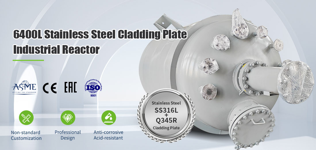 poster of the 6400L Stainless Steel Cladding Plate Jacketed Tank Reactor 