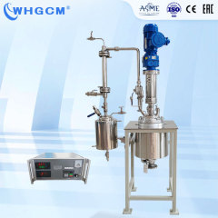 WHGCM New Hot Sell 10L  Stainless Steel S22053  Laboratory Reactor with Vertical Condenser and Collection Tank