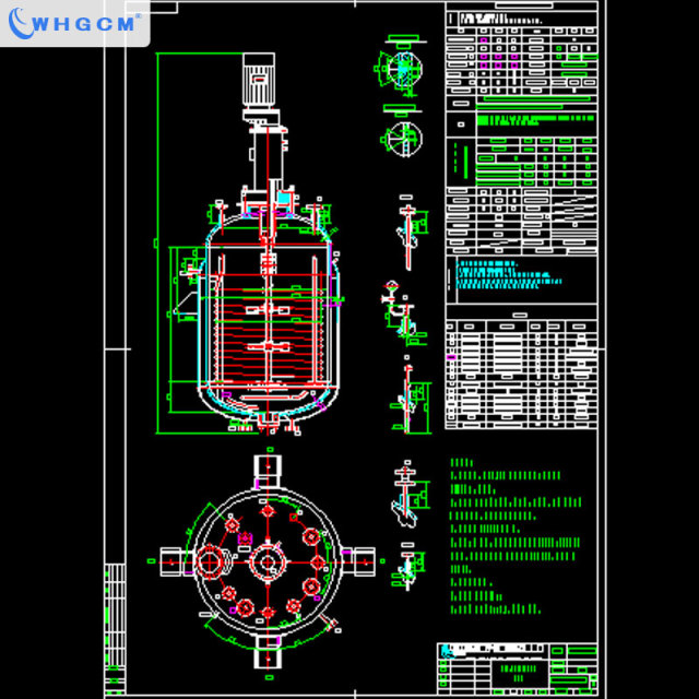 WHGCM NEW 3000L High Pressure Hydrogenation Stainless Steel Tank Reactor PLC Controlled Motor for Chemical Oil Industry