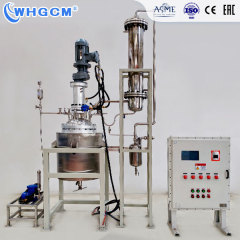 Customizable 50L Stainless Steel Cladding Plate Reaction Kettle Pressure Vessel Reactor with Ex-proof PLC Touchscreen Control Cabinet and Motor
