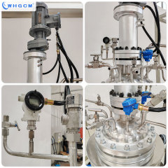 Customizable 50L Stainless Steel Cladding Plate Reaction Kettle Pressure Vessel Reactor with Ex-proof PLC Touchscreen Control Cabinet and Motor