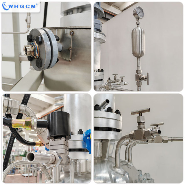 Customizable 50L Stainless Steel Cladding Plate Reaction Kettle Pressure Vessel Reactor with Ex-proof PLC Touchscreen Control Cabinet and Motor