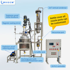 ASME CE ISO Certified 50L High Temp Tank Reactor with Pump Pressure Vessel PLC Control for Esterification & Polycondensation