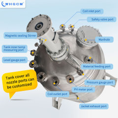 ASME 6300L Jacket Stainless Steel Tank Reactor Pressure Vessel for Large Industry Resin Hydrometallurgy Gold Leach