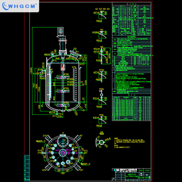 ASME 6300L Jacket Stainless Steel Tank Reactor Pressure Vessel for Large Industry Resin Hydrometallurgy Gold Leach
