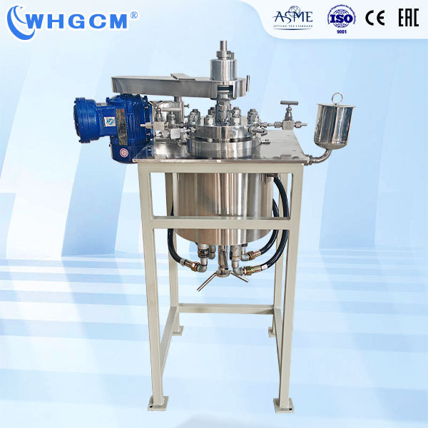 New ASME-U CE EAC 2L Jacketed Electric Heating stainless steel S22053 Chemical Lab Reactor with EX PID PLC Automatic Controller