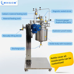 5L Stainless Steel High Temperature Lab Reactor with Manual Lifting Device Intelligent Controller and Insulation for Chemical Pharmaceutical Research