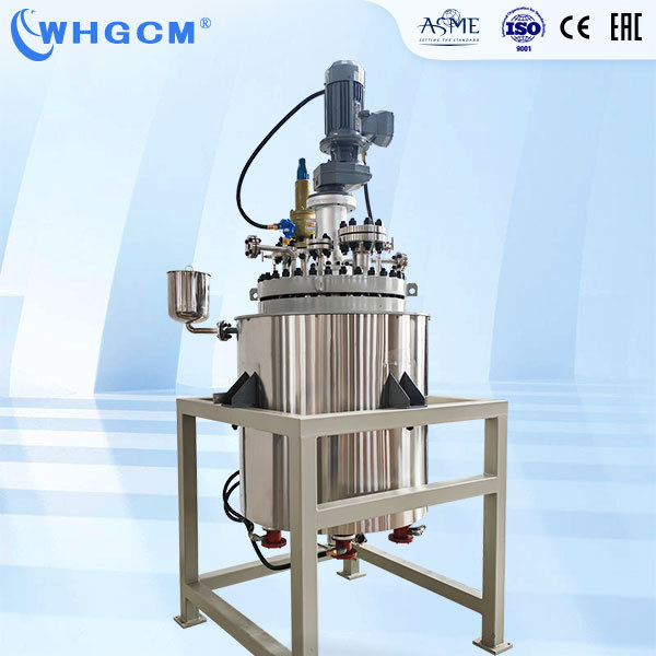200L Stainless Steel Jacket Heating Hydrogenation Reactor ASME Certified Pressure Vessel with PLC PID Control for Pilot Scale