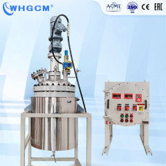 ASME CE EAC ISO Certified 200L Stainless Steel SS316L Jacket Heating Pressure Tank Vessel Hydrogenation Reactor with PID PLC