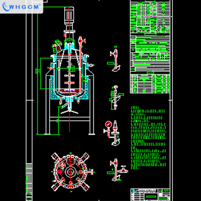 ASME-U CE EAC 200L Stainless Steel Hydrogenation Reactor Jacket Heating Magnetic Seal with Ex-proof Motor PID PLC for Chemical