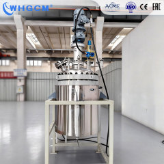 ASME-U CE EAC 200L Stainless Steel Hydrogenation Reactor Jacket Heating Magnetic Seal with Ex-proof Motor PID PLC for Chemical