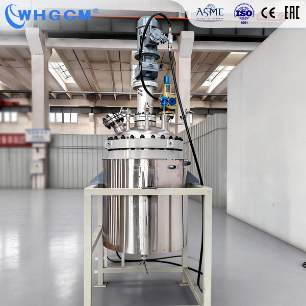 ASME-U CE EAC 200L Stainless Steel Hydrogenation Reactor Jacket Heating Magnetic Seal with Ex-proof Motor PID PLC for Chemical