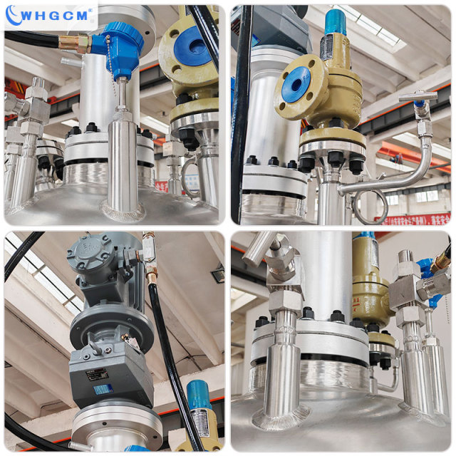 ASME CE EAC ISO Certified 200L Stainless Steel SS316L Jacket Heating Pressure Tank Vessel Hydrogenation Reactor with PID PLC