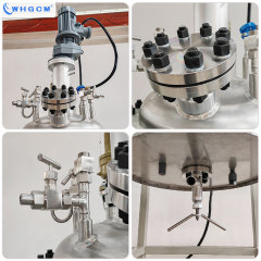 ASME-U CE EAC 200L Stainless Steel Hydrogenation Reactor Jacket Heating Magnetic Seal with Ex-proof Motor PID PLC for Chemical