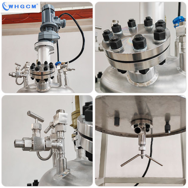 ASME-U CE EAC 200L Stainless Steel Hydrogenation Reactor Jacket Heating Magnetic Seal with Ex-proof Motor PID PLC for Chemical