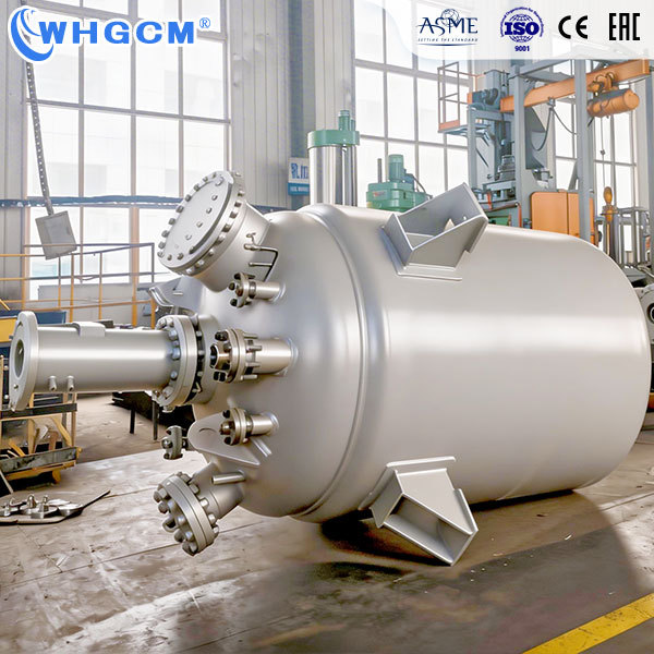 Industrial 5000L Jacketed Batch Reactor in S31603 Material for Resin Synthesis With High Efficiency Self Suction Agitation