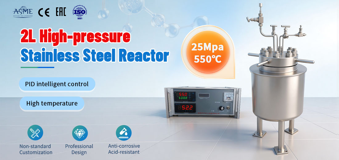 poster of the 2L S30408 Stainless Steel High Temperature High Pressure Lab Reactor 