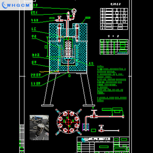 WHGCM 2L S30408 Stainless Steel High Temperature High Pressure Lab Reactor Autoclave with PID Controller Max 500°C 20MPa