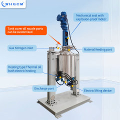ASME CE EAC Certified 100L Electric Lift Stainless Steel Pilot Reactor Pressure Vessel Engine Explosion-proof Motor for Chemical