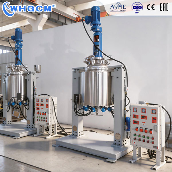 ASME CE EAC Certified 100L Electric Lift Stainless Steel Pilot Reactor Pressure Vessel Engine Explosion-proof Motor for Chemical