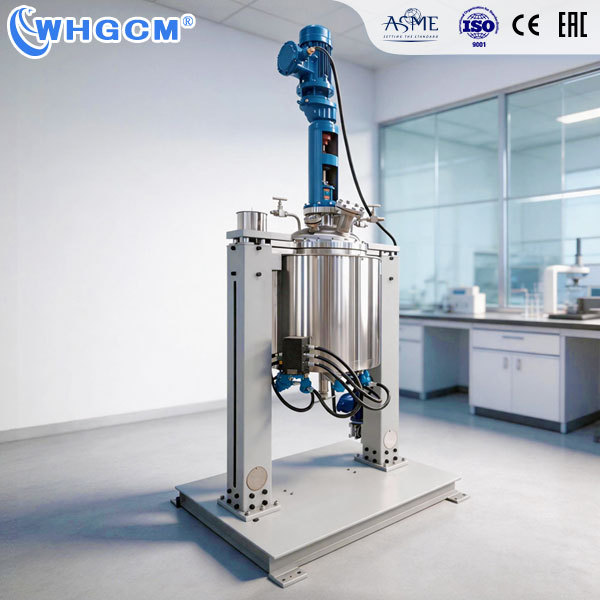 WHGCM 120 Liter Explosion Proof Stainless Steel Chemical Jacketed Reactor with Mechanical Seal for Pilot Plant Production
