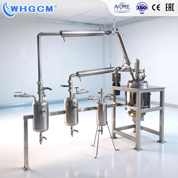 Whgcm 8L Stainless Steel Oil Bath Heating Lab Reactor with Control PLC ASME CE EAC for Polycondensation Anchor Stirrer