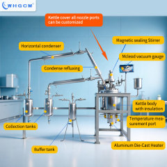 WHGCM ASME CE EAC Certified 8L Stainless Steel Reaction Kettle Esterification Reactor Magnetic Seal Coupler for Polycondensation