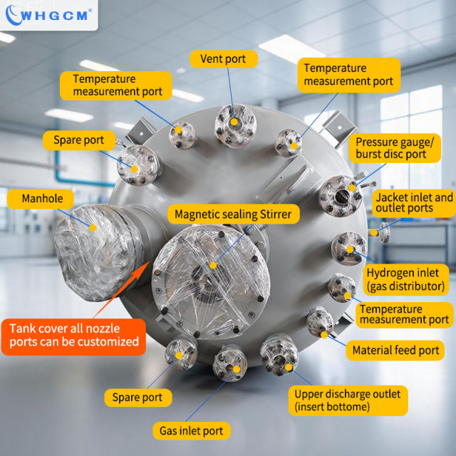 WHGCM 6500L S31603 Q345R Magnetic Seal Industrial Reactor With ASME CE EAC Certification for Catalyst Hydrogenation Process