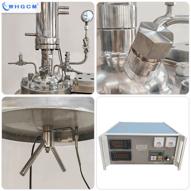 Customizable 5L 10L Stainless Steel 316L Lab Reactor Jacket Reactor ASME CE EAC Certified with Manual Lifting for Chemical Use