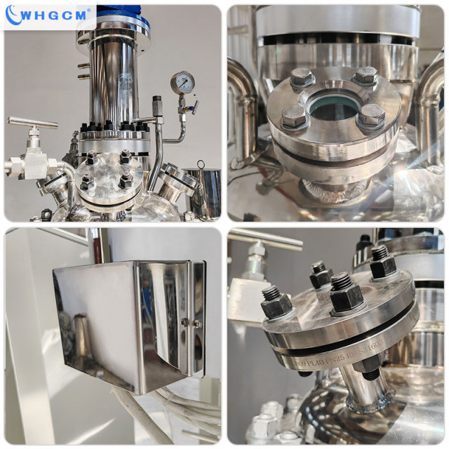 High Performance 50L 304 316L Stainless Steel Jacketed Pressure Magnetic Drive Sealed Reactor Customized Reaction Vessel