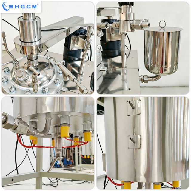 WHGCM Professional Lab Chemical Reaction Kettle Stainless Steel 0.1L-50L PID PLC Controlled Reactor with Electric Lifting Device