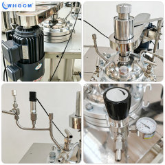 WHGCM Professional Lab Chemical Reaction Kettle Stainless Steel 0.1L-50L PID PLC Controlled Reactor with Electric Lifting Device
