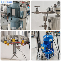 WHGCM 20L Hastelloy Jacketed Reaction Kettle Chemical Reactor Tank Pressure Vessel with Electric Lifting Device for Chemical