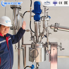 Взрывозащищенный вакуумный дистилляционный реактор WHGCM 5L из сплава Hastelloy B2 DIIBT4 с рубашкой охлаждения и магнитным уплотнением для химической промышленности.