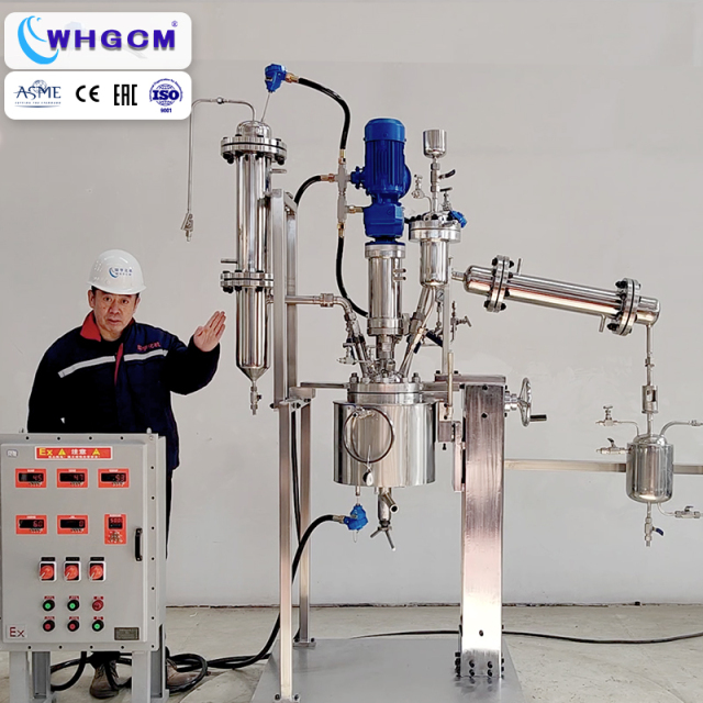 Factory Direct 5L Vacuum Hastelloy Distillation Pressure Reactor DIIBT4 Explosion Proof with Magnetic Seal for Chemical Process