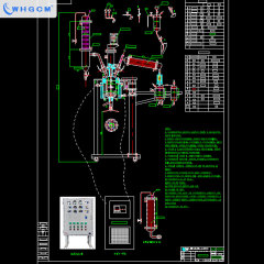 5L Corrosion Resistant Hastelloy Vacuum Distillation Jacketed Reactor with Manual Lifting Device and Magnetic Seal Coupler