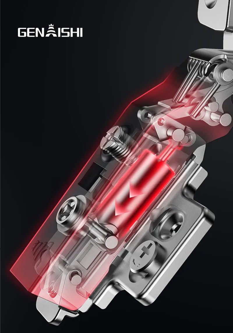 2D push-open soft-closing hinge:GA17E