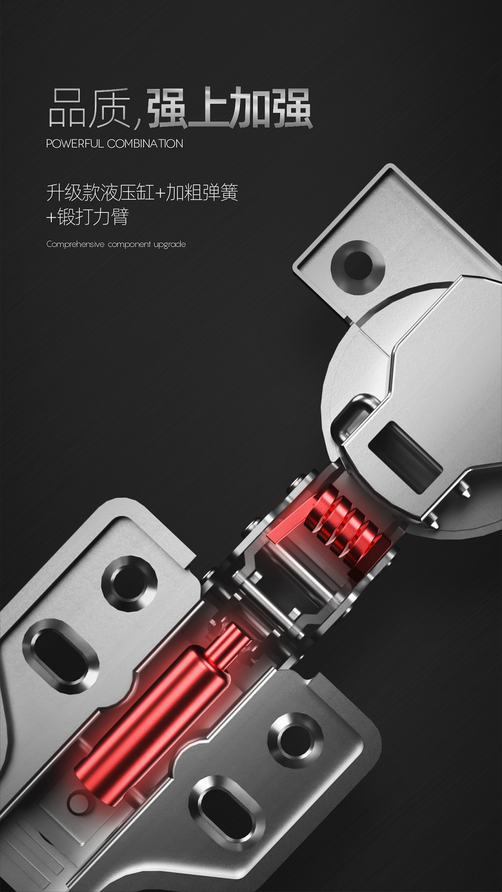 One-way soft-closing hinge：GA22B