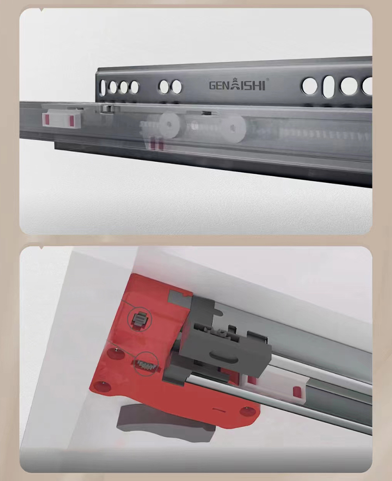 Soft Closing Push Open Undermount Slide - Model GB301T