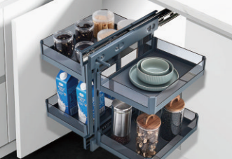Tempered Glass Corner Basket