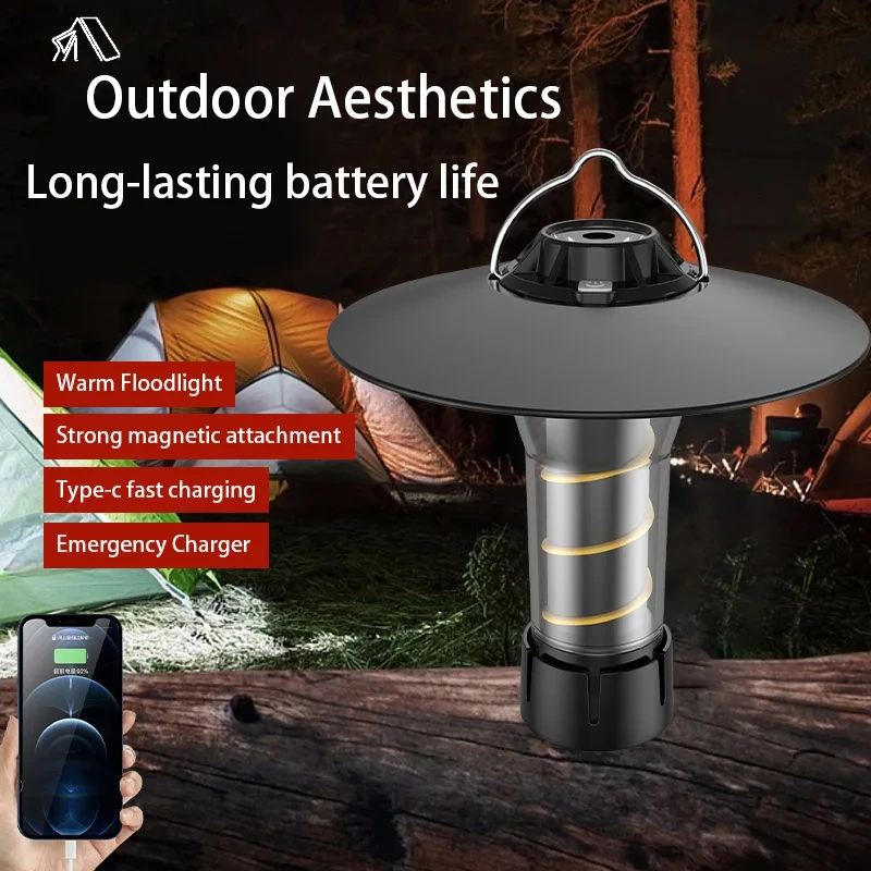 Multifunctional Outdoor Portable High Capacity Lighting Rechargeable Usb Camping Light