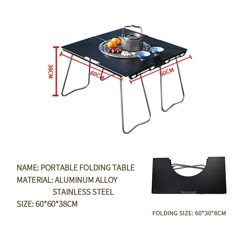 Outdoor Camping Aluminum Folding Table Lightweight And Easy To Pack Camping Folding Table