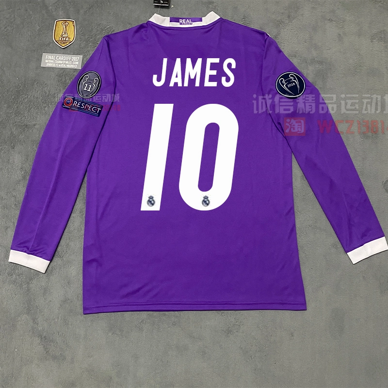 Retro Long Sleeve Real Madrid 17-18 away S-2XL