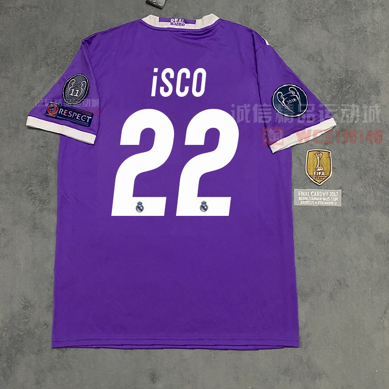 Retro Long Sleeve Real Madrid 17-18 away S-2XL