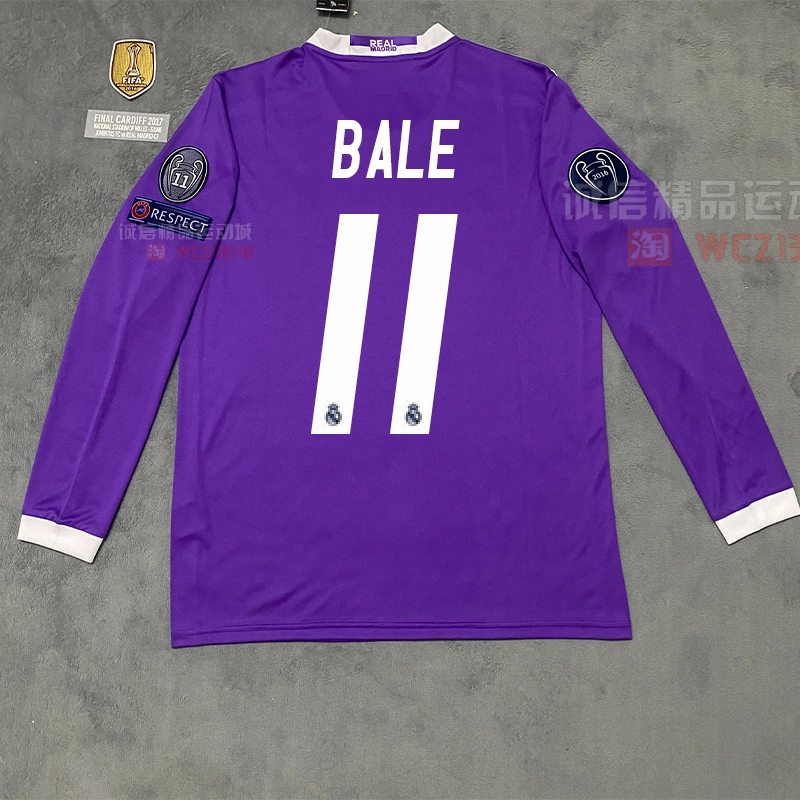 Retro Long Sleeve Real Madrid 17-18 away S-2XL