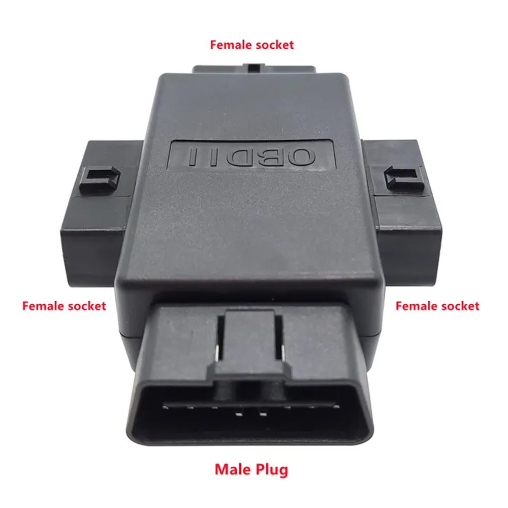 OBD2 OBD II 16pin Male Connector to 3 Female Plug OBD Adapter 1 to 3 OBD Cable Splitter Converter Professional Diagnostic Cables
