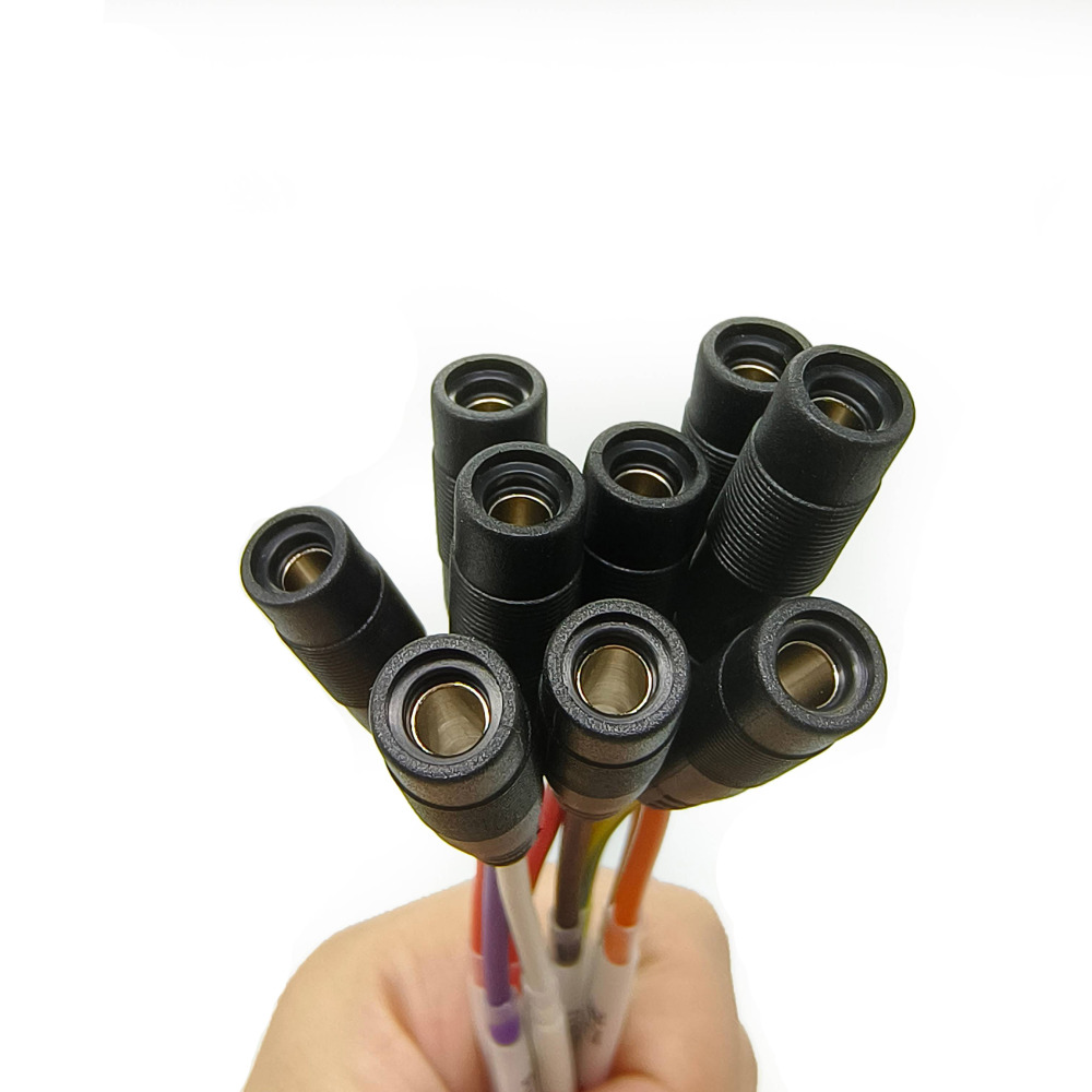OBDII OBD2 16 Pin Female Connector Jumper Wires Tester Cable with 4MM Banana Plug To TE 1241396-1 Large Square Female Terminal Test Leads Colorful Test Cables
