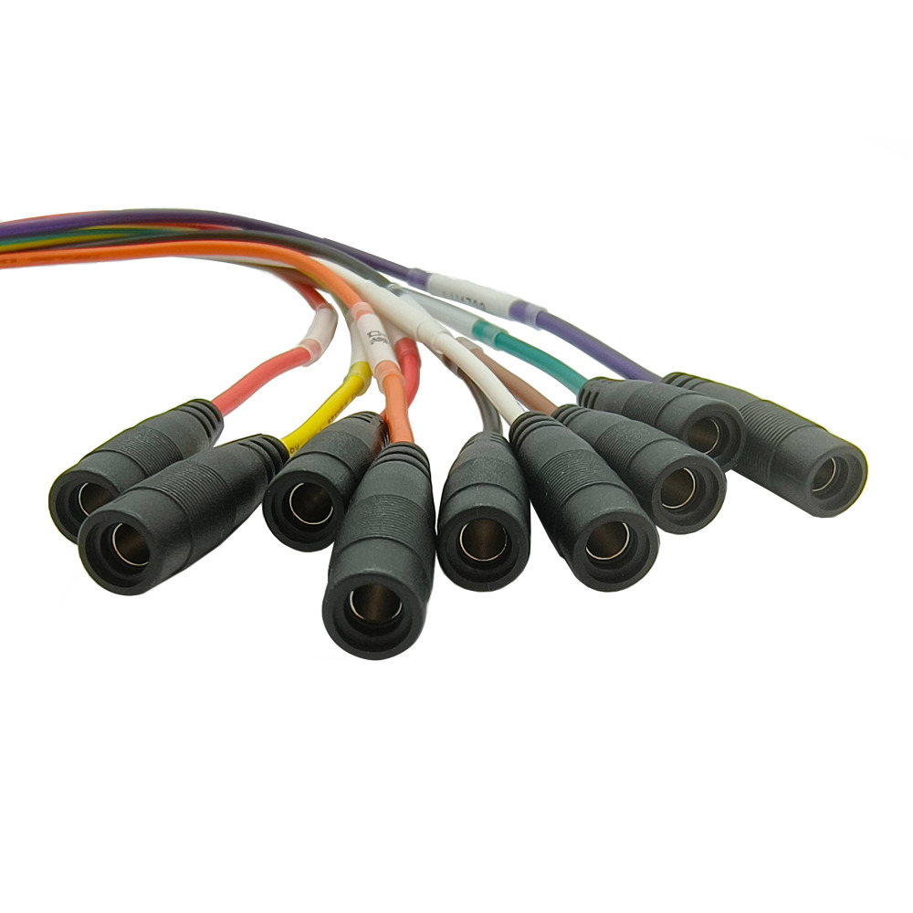 OBDII OBD2 16 Pin Female Connector Jumper Wires Tester Cable with 4MM Banana Plug To TE 1241396-1 Large Square Female Terminal Test Leads Colorful Test Cables